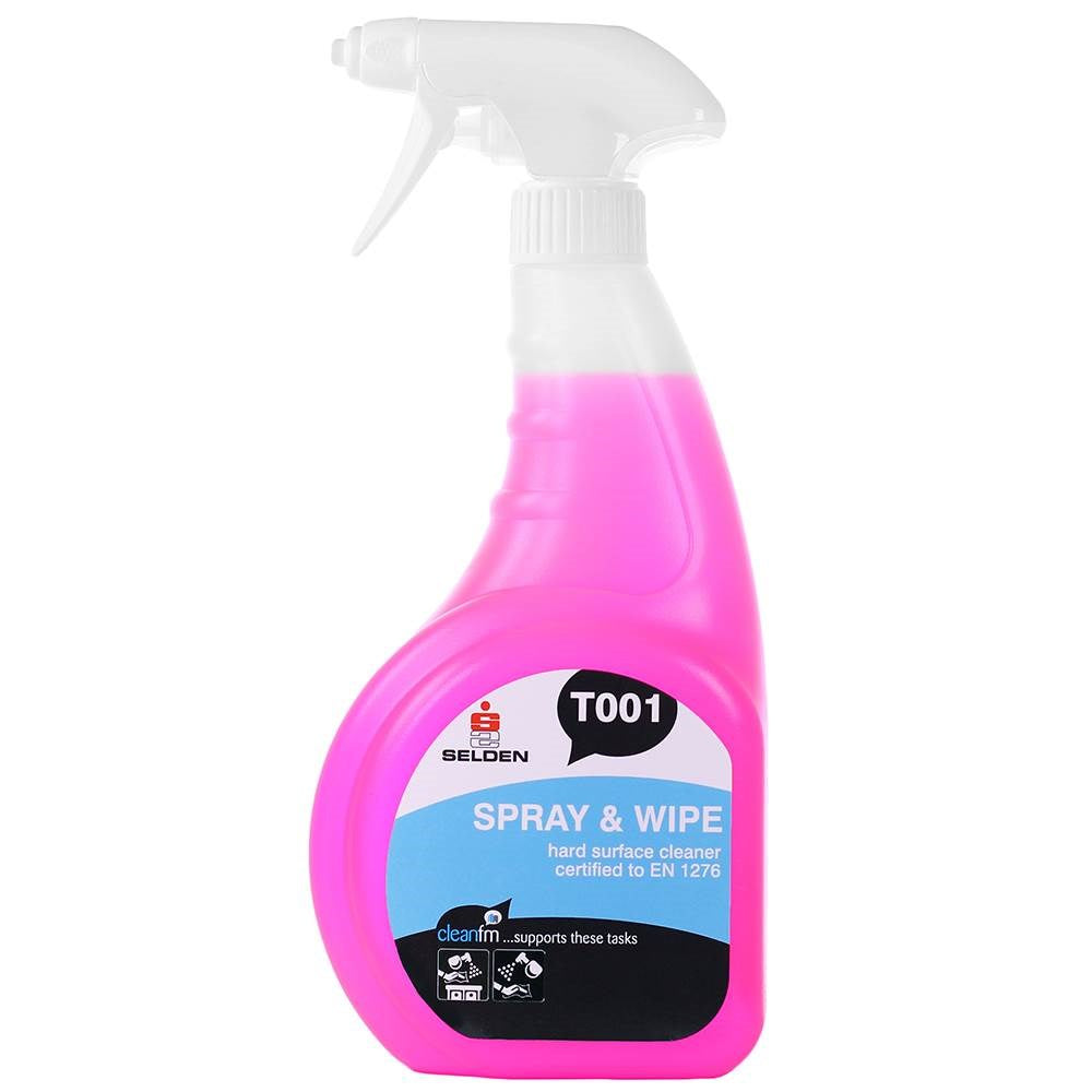 SPRAY & WIPE T001 / T01, Selden Bactericidal Cleaner x 750ml