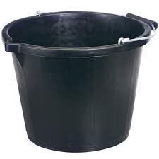 BLACK BUCKET, 3 gallon