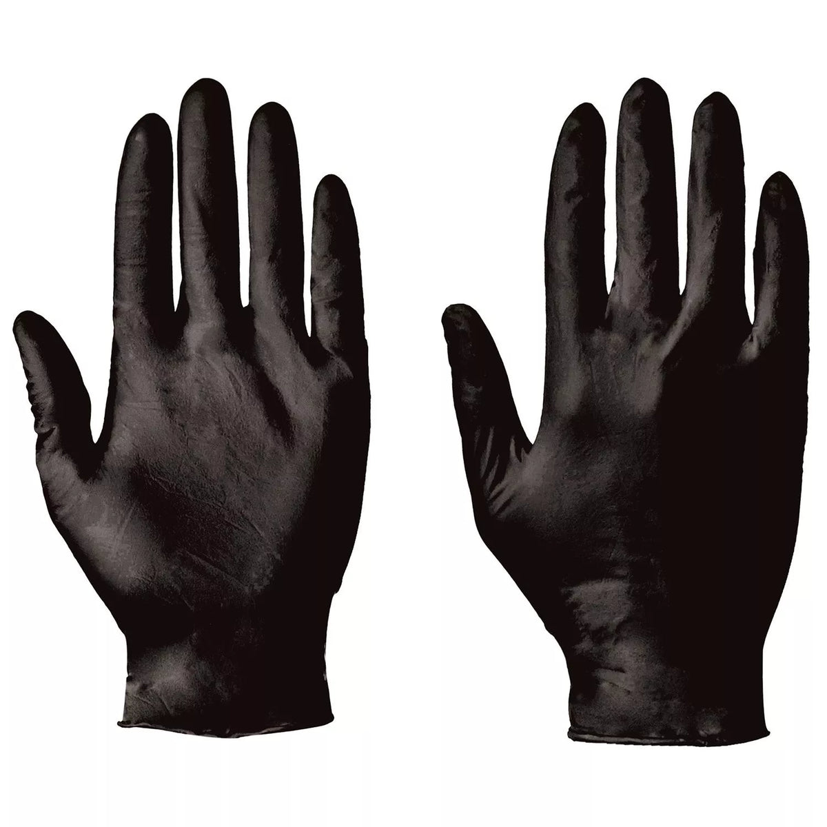 BLACK NITRILE 5.5 GLOVES - disposable, powder-free x 100