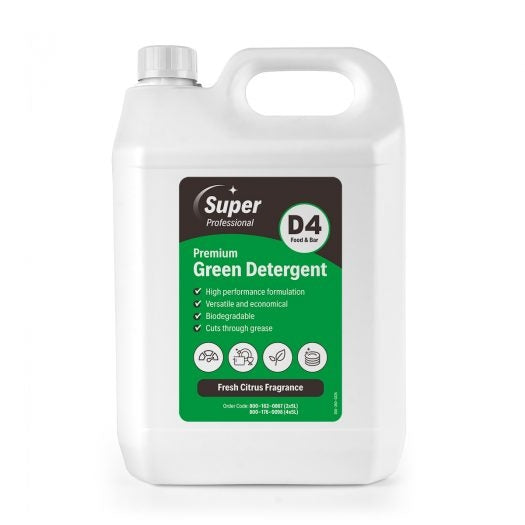 D4 PREMIUM GREEN DETERGENT, x 5Lt