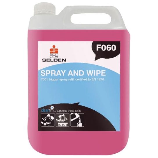 SPRAY & WIPE REFILL F060, Selden Bactericidal Cleaner x 5Lt