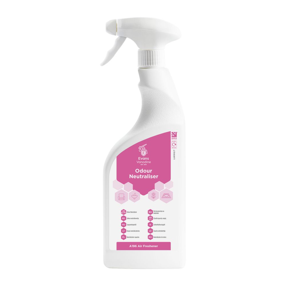 ODOUR NEUTRALISER, Evans Trigger Spray x 750ml
