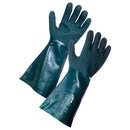 PVC GREEN DOUBLE DIP GAUNTLET GLOVES, 18" x 1 pair