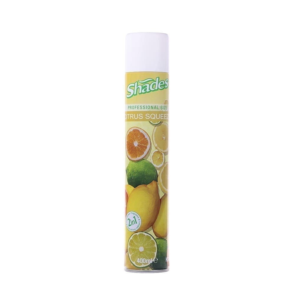 SHADES - CITRUS SQUEEZE, Selden Jeyes Air Freshener Aerosol x 400ml