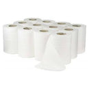 MINI CENTREFEED ROLLS - WHITE  x 12