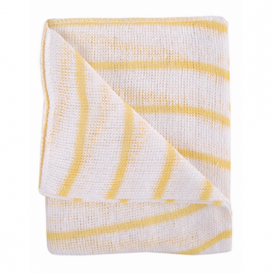 DISHCLOTHS - YELLOW STRIPE , x 10